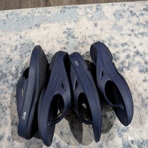 Navy OOFOS Recovery Sandals